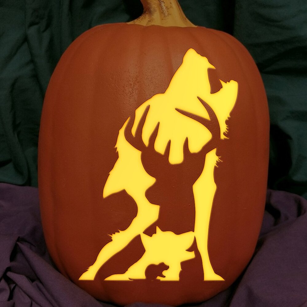 Harry Potter Moony, Wormtail, Padfoot, & Prongs Marauders Carved Foam Pumpkin